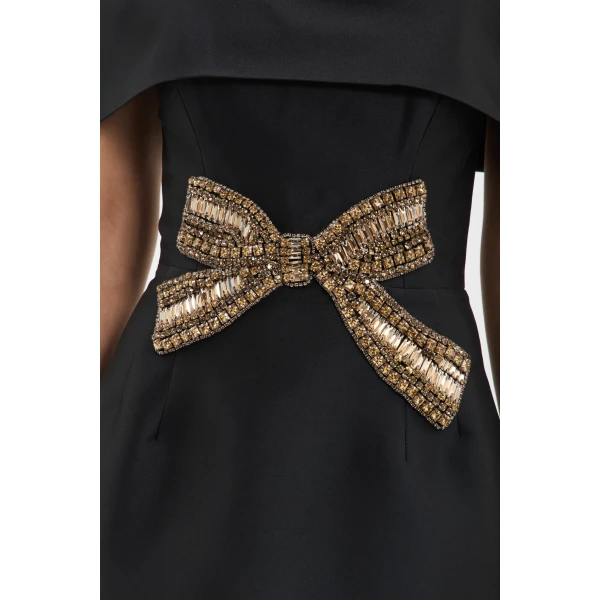 Rebecca Vallance Venus Midi Dress in Black