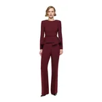Roland Mouret Origami Drape Peplum Jacket in Burgundy