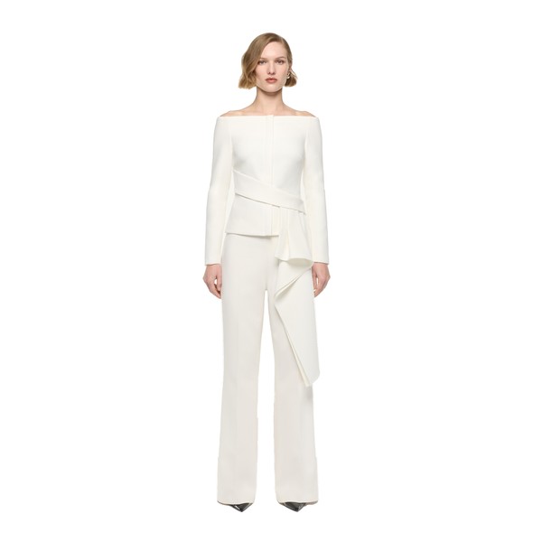 Roland Mouret Wide Fit Trouser in Cream