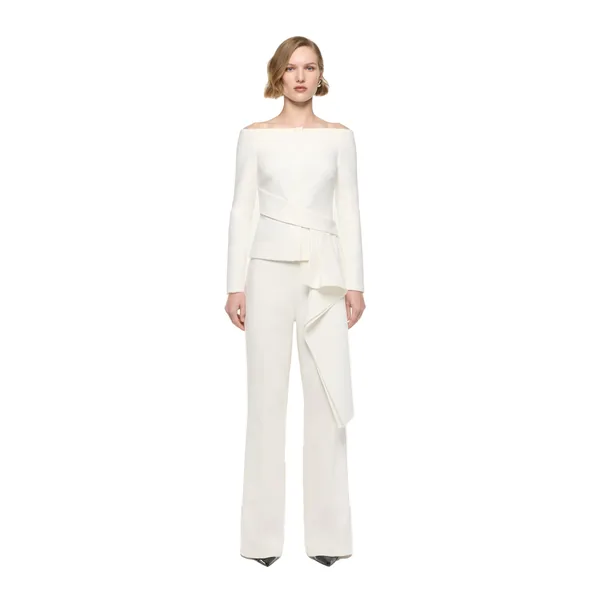 Wide Fit Trouser in Cream