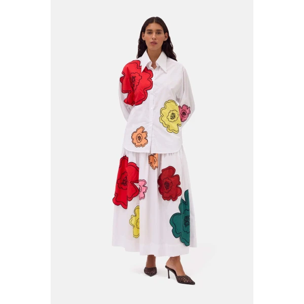 Romance Was Born Big Bloom Cotton Shirt