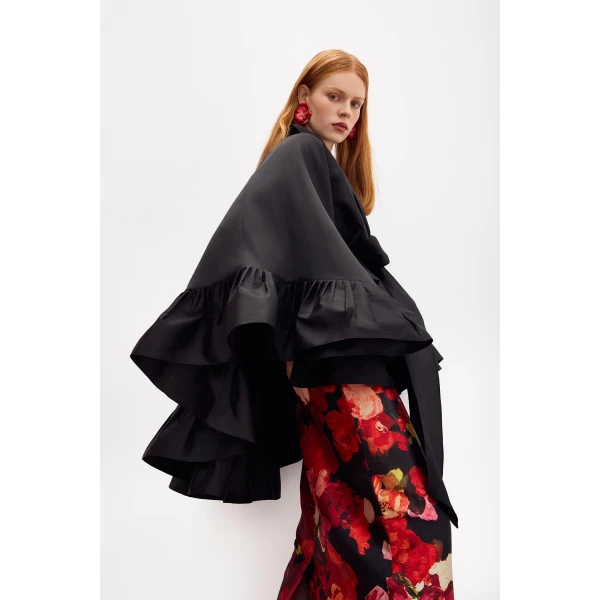 Romance Was Born Frill Tie Cape