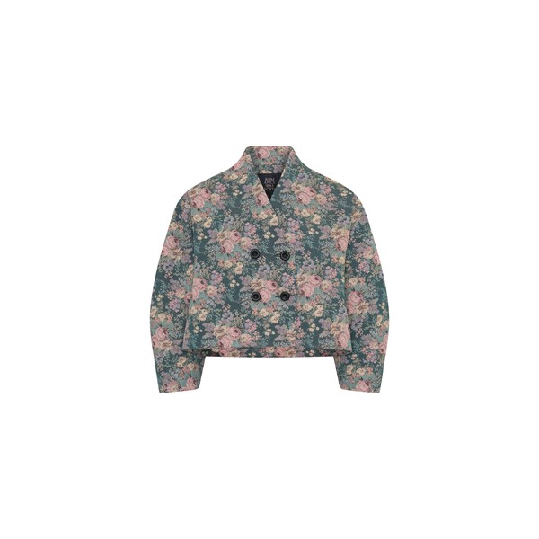 Romance Was Born Pastel Floral Crop Coat