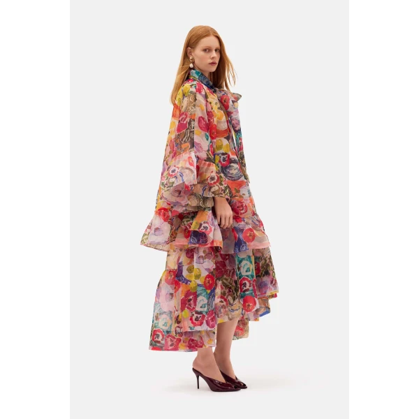 Romance Was Born Persimmon Tier Skirt