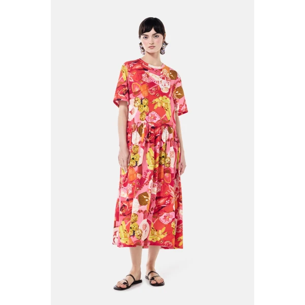 Romance Was Born Pink Banana Tee Dress