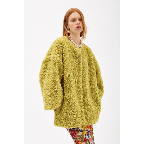 Romance Was Born Pistachio Pea Coat