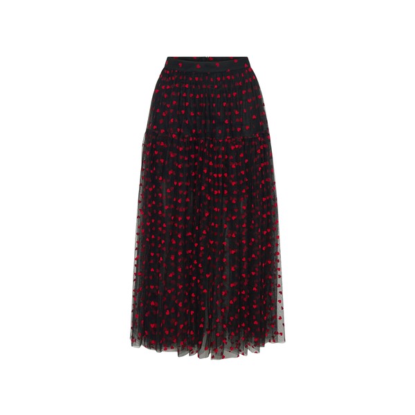 Romance Was Born Tulle Heart Maxi Skirt