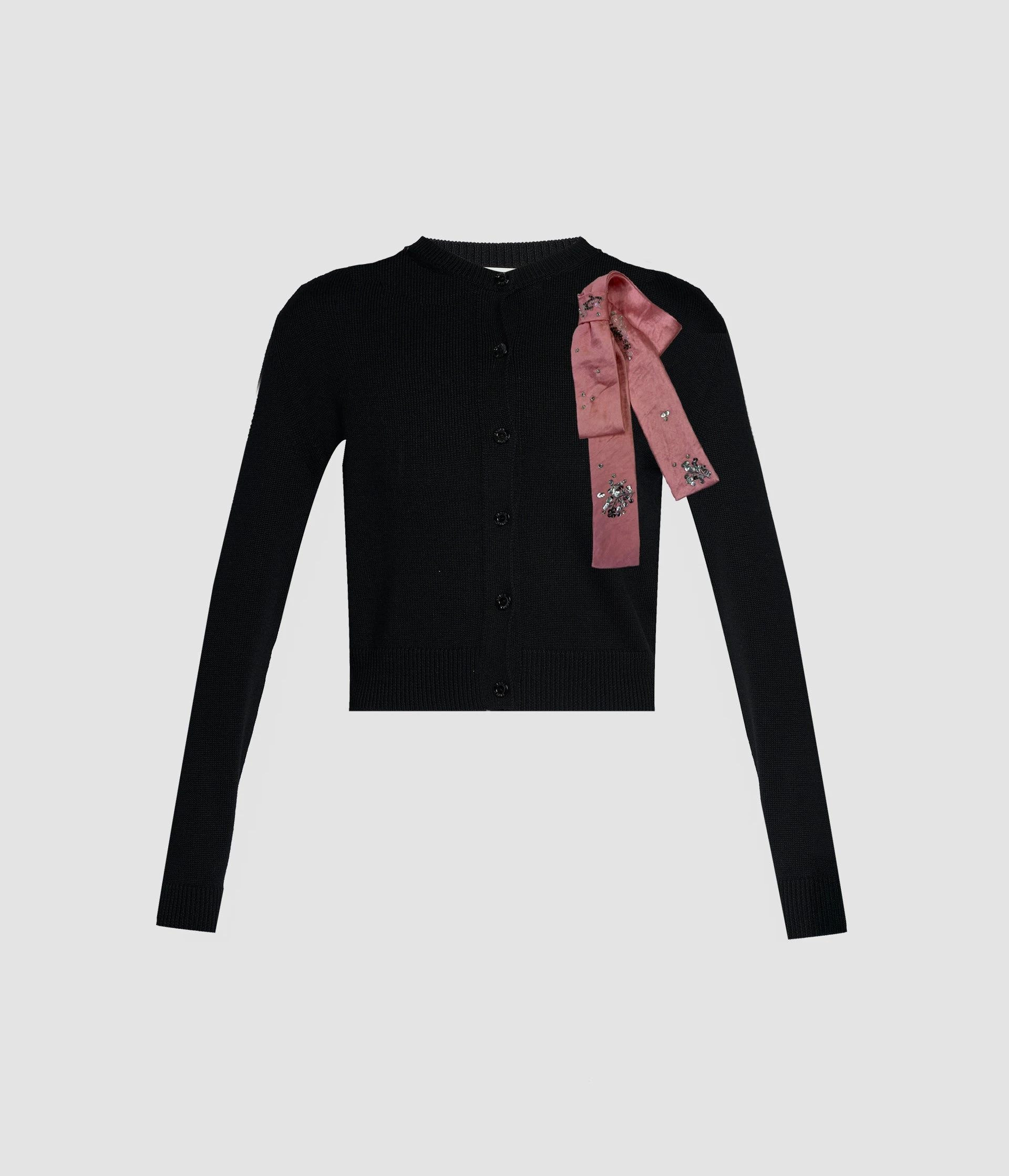 Embellished Merino Wool Cardigan