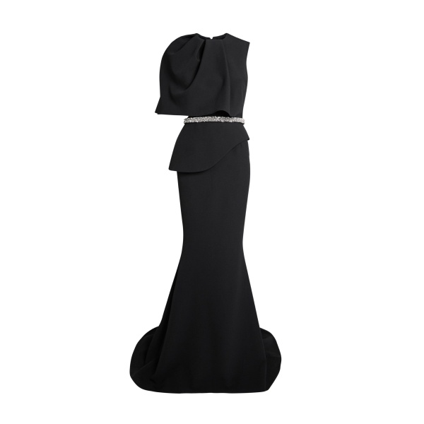 Safiyaa Alambra Long Dress in Black
