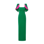 Dara Jewel Green Long Dress