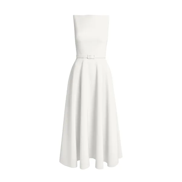 Ginny Midi Dress in Ivory