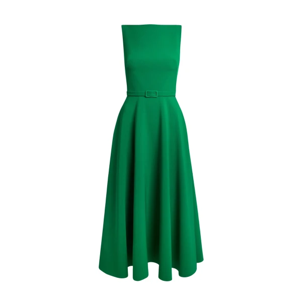 Ginny Midi Dress in Jewel Green