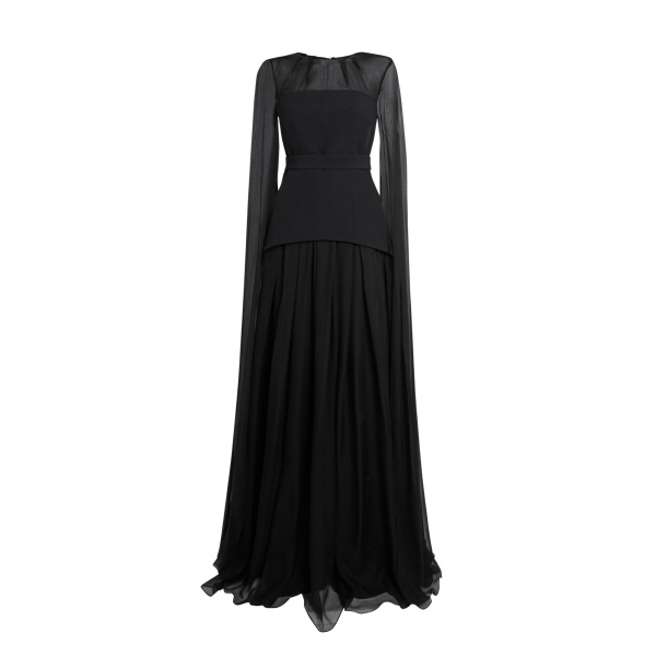 Safiyaa Gloria Black Long Dress