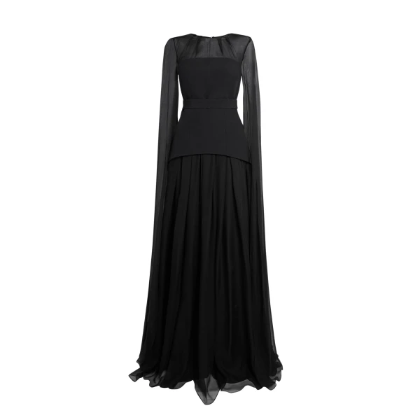 Gloria Black Long Dress