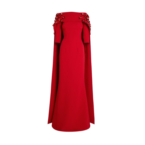 Safiyaa Isabella Harness With Soshin Dress in Cherry Red