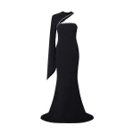 Raha Midnight Navy Long Dress