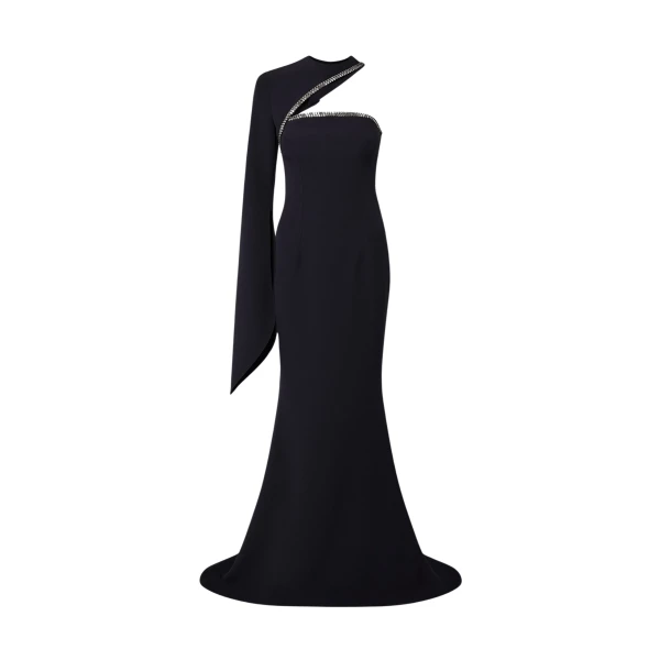 Raha Midnight Navy Long Dress