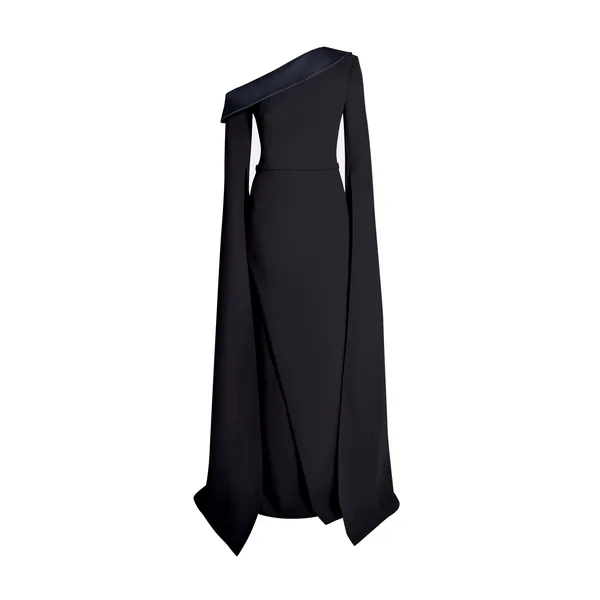 Safiyaa Rinoa Long Dress in Midnight Navy