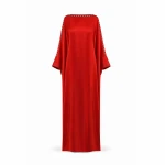 SemSem Boat Neck Kaftan in Vermilion