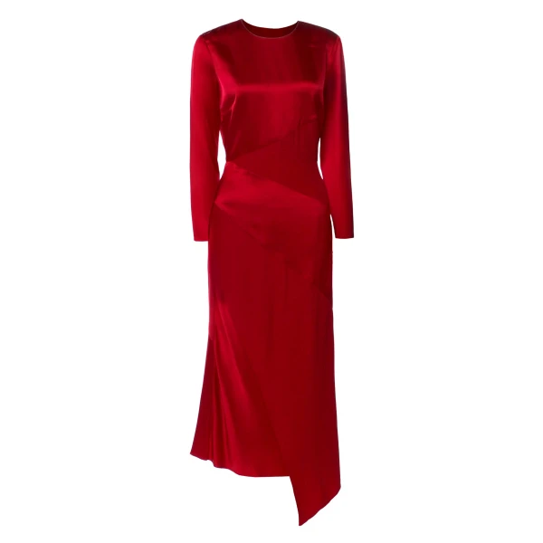 SemSem Cairo Satin Dress in Red