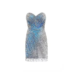 SemSem Crystal Cord Macramé Mini Dress in Ombre