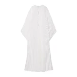 SemSem Crystal Embellished Plissé-Satin Maxi Dress