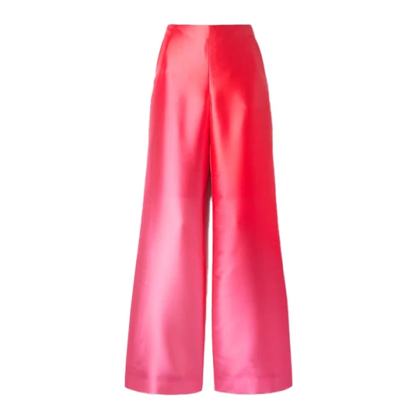 SemSem Dégradé duchesse-satin wide-leg pants in Pink