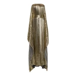 SemSem Draped Pleated Lamé Gown