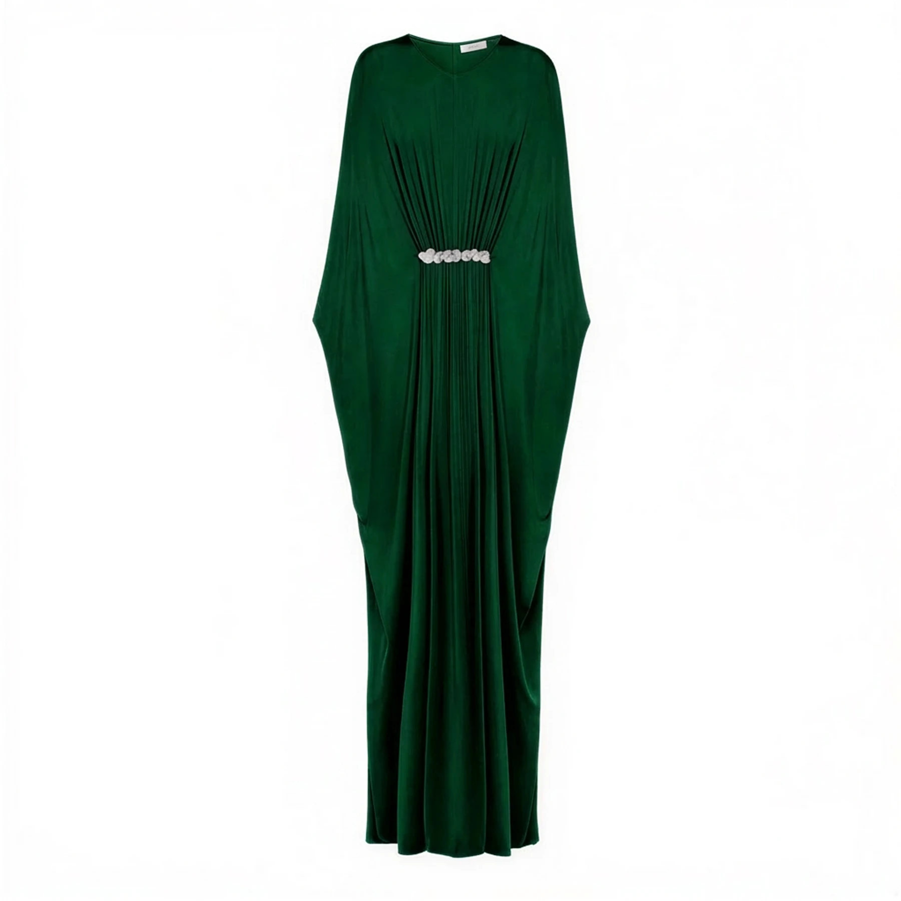 SemSem maxi dress Australia Signature Dresses – Coveti SemSem Gathered Viscose Jersey Kaftan Dress in Emerald
