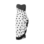 SemSem Polka Dot-Fringe Dress in Black