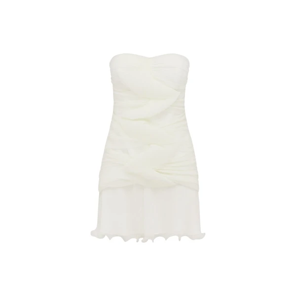 Federick Pleated Ruffle Mini Dress