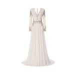 Tony Ward White Beaded A-Line Gown