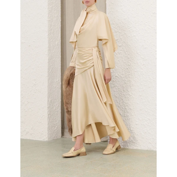 Zimmermann Ascent Draped Maxi Skirt, view 3