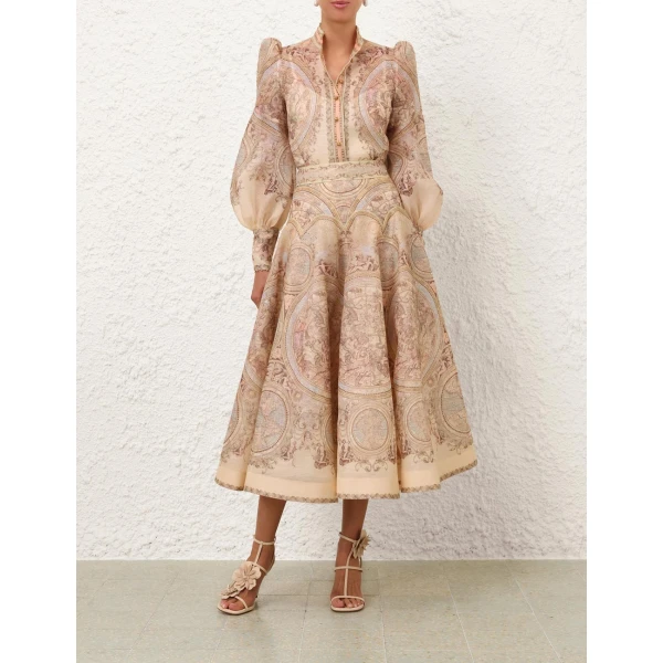 Zimmermann Ascent Panelled Midi Skirt, view 2