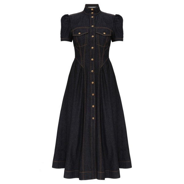 Zimmermann Denim Corset Midi Dress