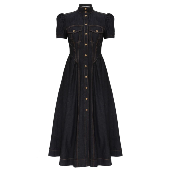 Zimmermann Denim Corset Midi Dress