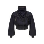 Zimmermann Denim Handkerchief Bomber Jacket
