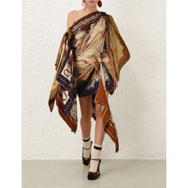 Zimmermann Valiant Draped Scarf Dress, view 2