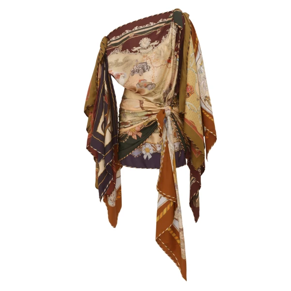 Zimmermann Valiant Draped Scarf Dress
