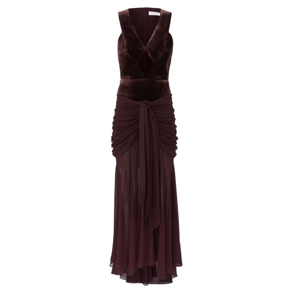 Zimmermann Valiant Draped Slinky Gown