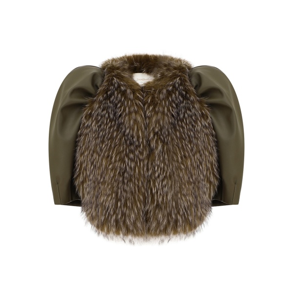 Zimmermann Valiant Faux Fur Bolero Jacket