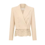 Zimmermann Valiant Lace Cropped Blazer | Ready to Wear Collection Coveti Zimmermann Valiant Lace Cropped Blazer