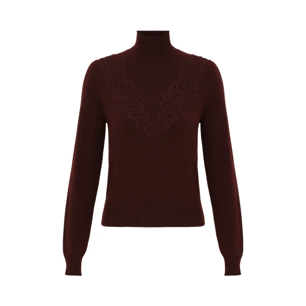 Valiant Merino Lace Turtleneck