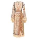 Zimmermann Valiant Panelled Wrap Dress | Ready to Wear Collection Coveti Zimmermann Valiant Panelled Wrap Dress