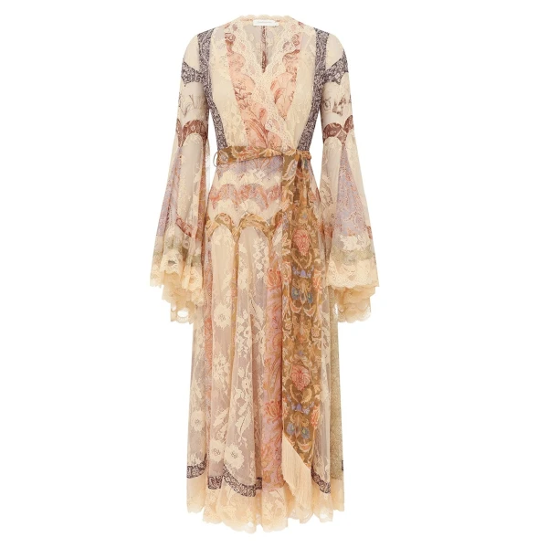 Zimmermann Valiant Panelled Wrap Dress