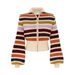 Zimmermann Valiant Wool Striped Bomber Jacket