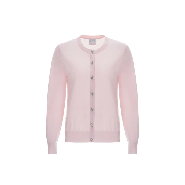 Alix Cardigan in Pink Baby Cashmere