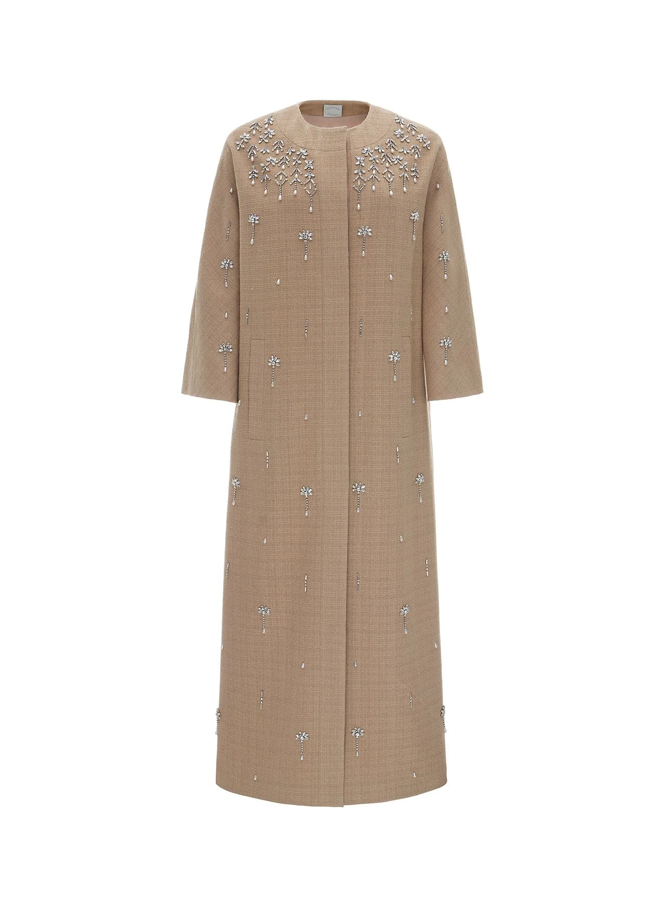 Halo Coat in Camel Tweed