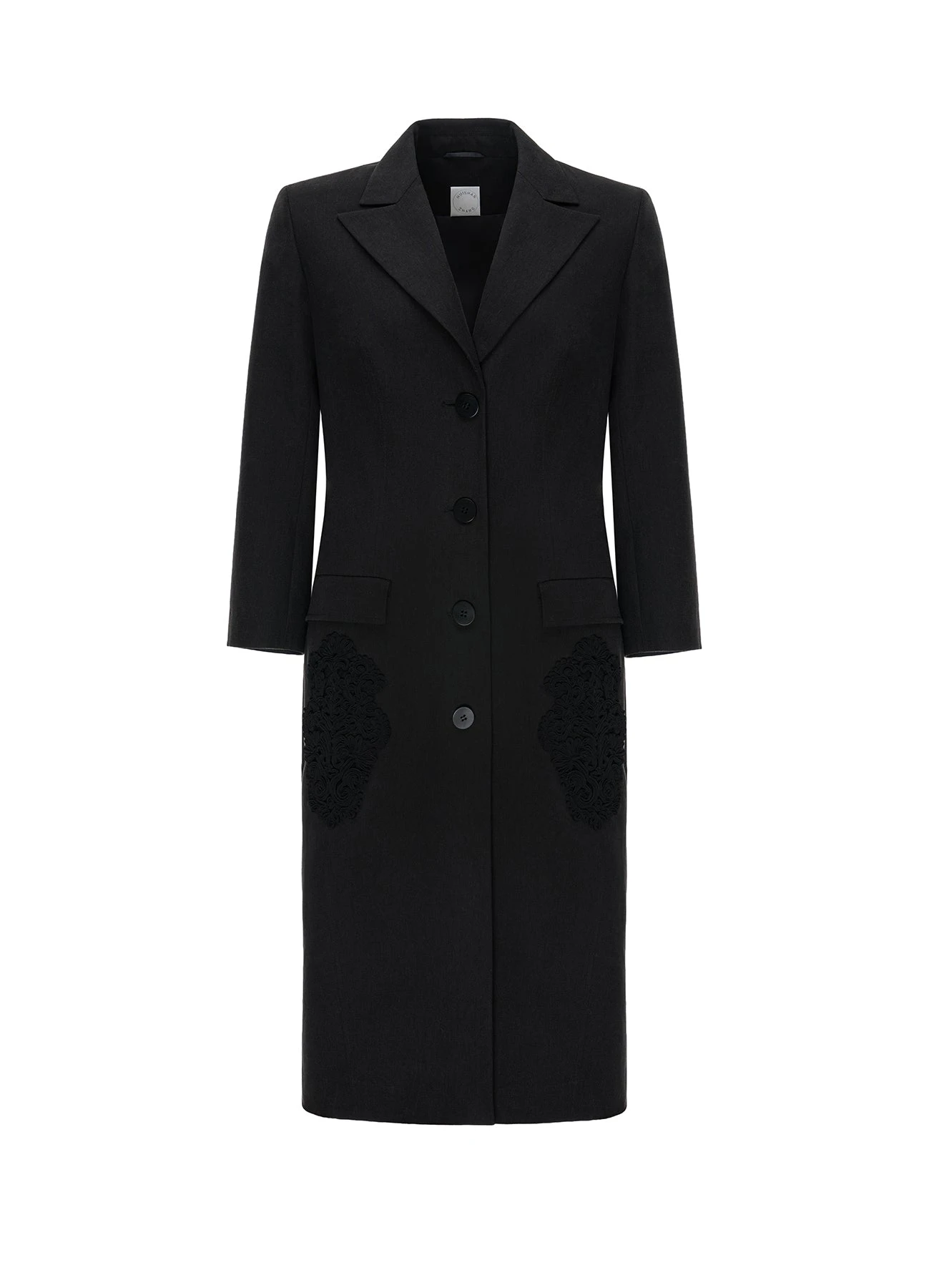 Hindy Coat in Black Linen