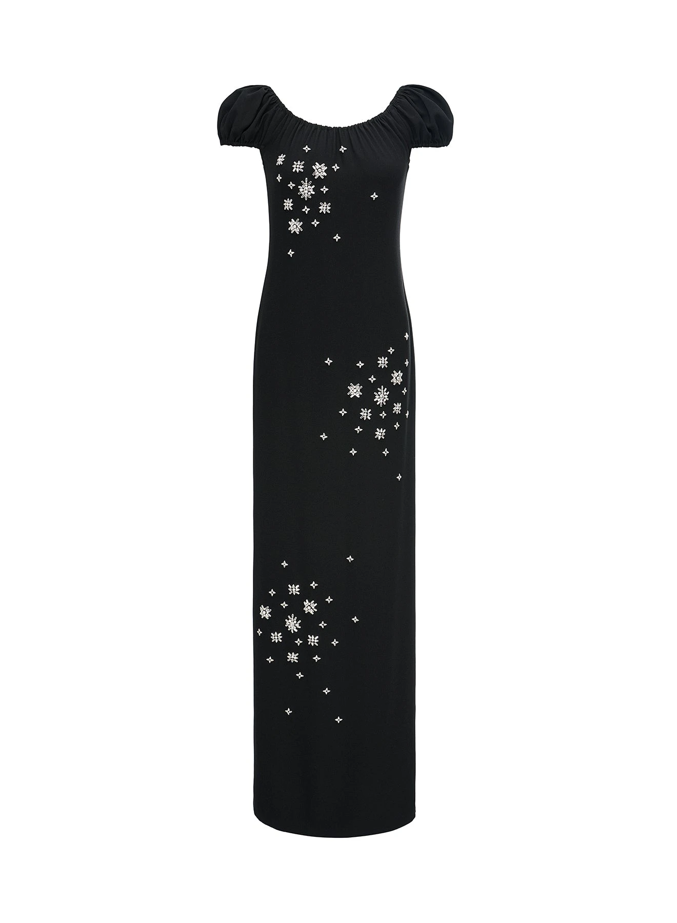 Briony Gown in Black Embellished Sable